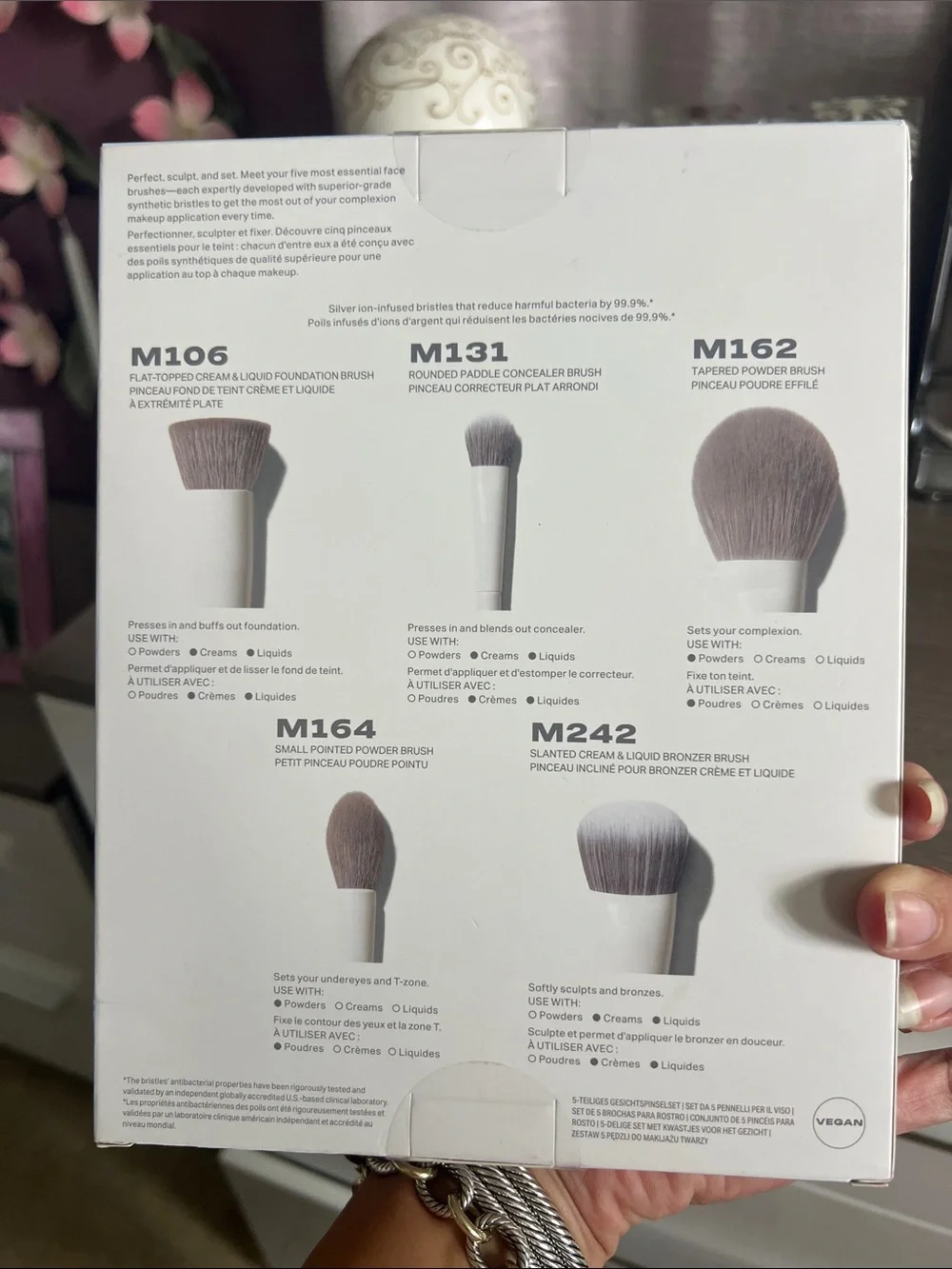 Morphe Portrait Mode 5-Piece Face Brush Set - White and Gray Bristles BRAND NEW